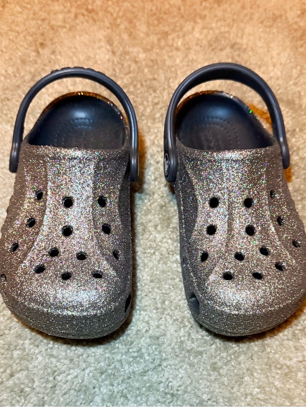 Kids Glitter CROCS Sandals - Multi Color Sparkle